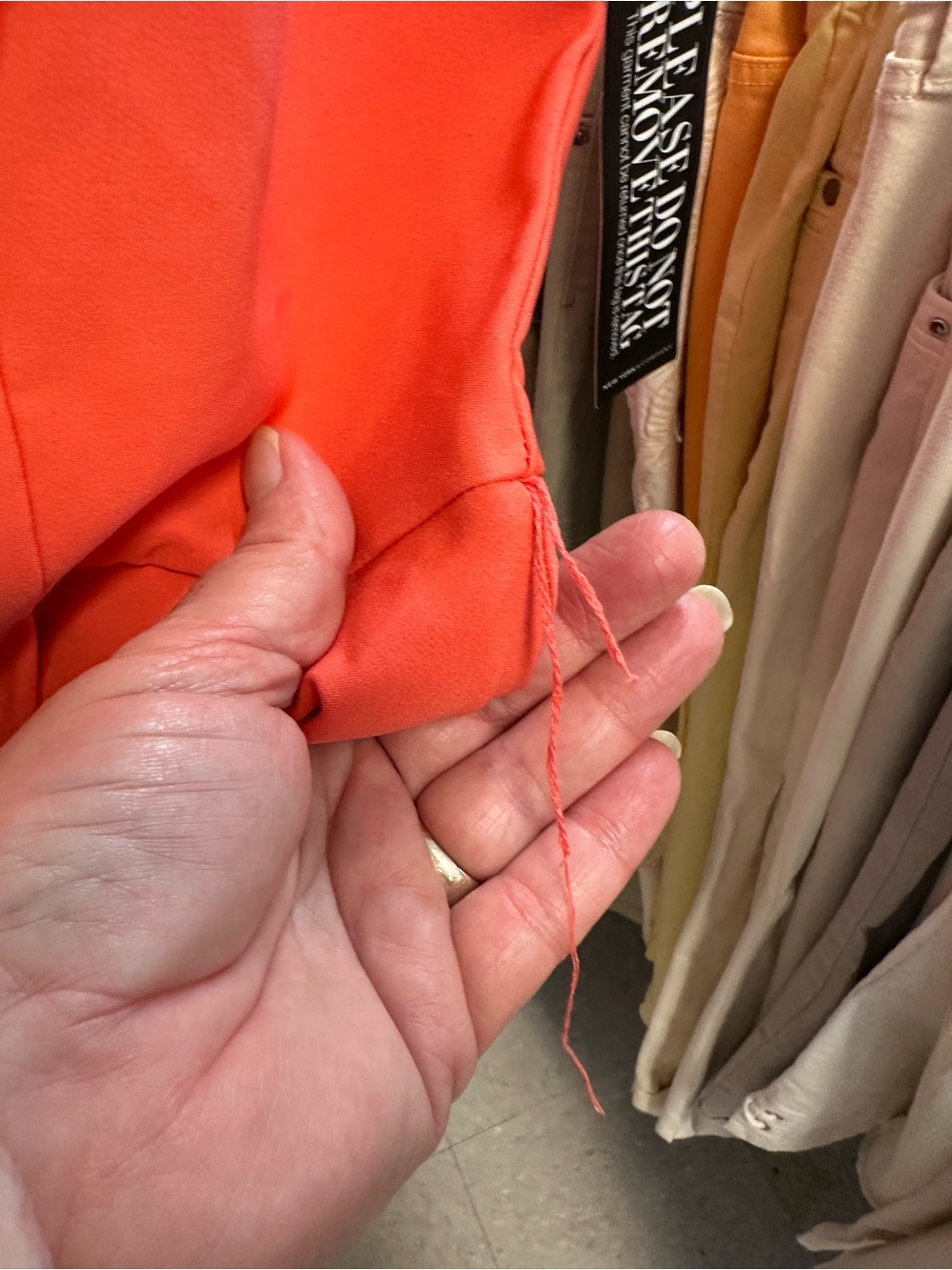 New York & Company Coral-Orange Sleeveless Jumpsuit - Picture 6 of 6